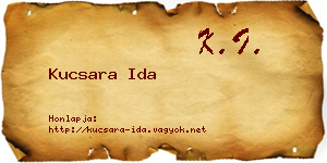 Kucsara Ida névjegykártya
