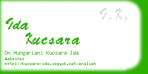 ida kucsara business card